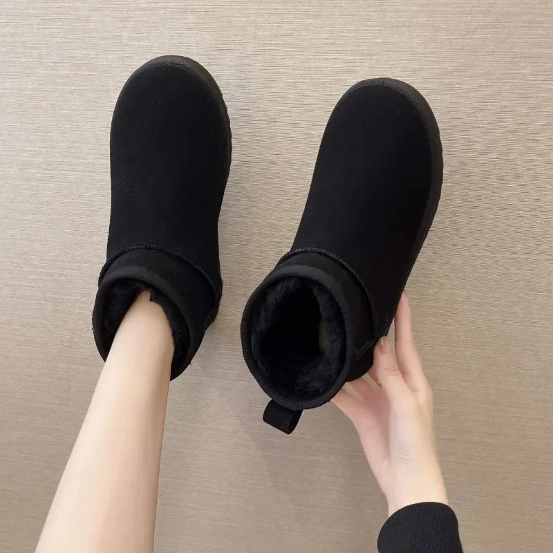 Cozy Suede Winter Ankle Boots