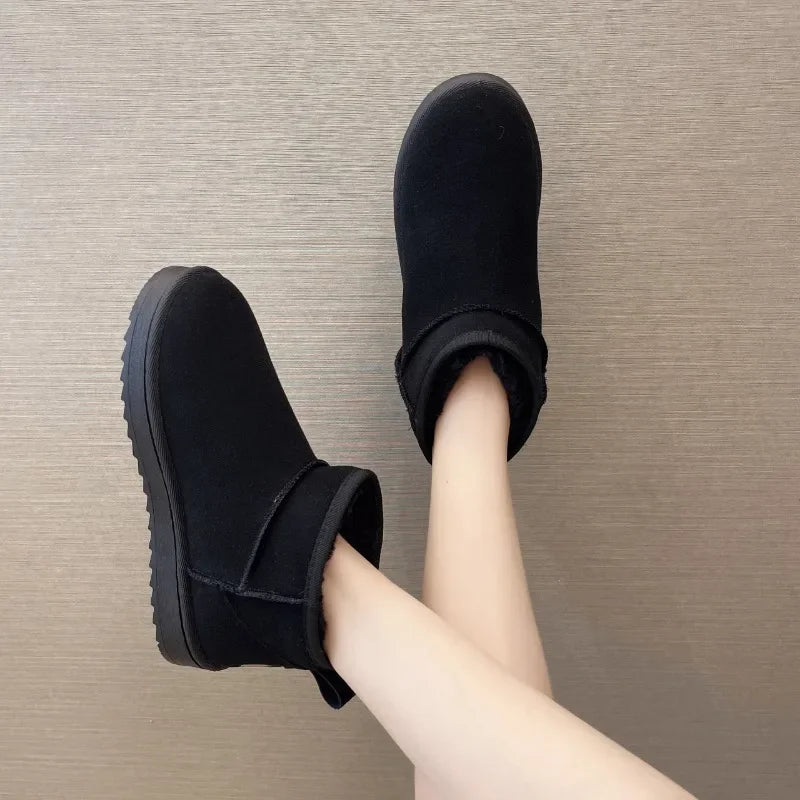 Cozy Suede Winter Ankle Boots