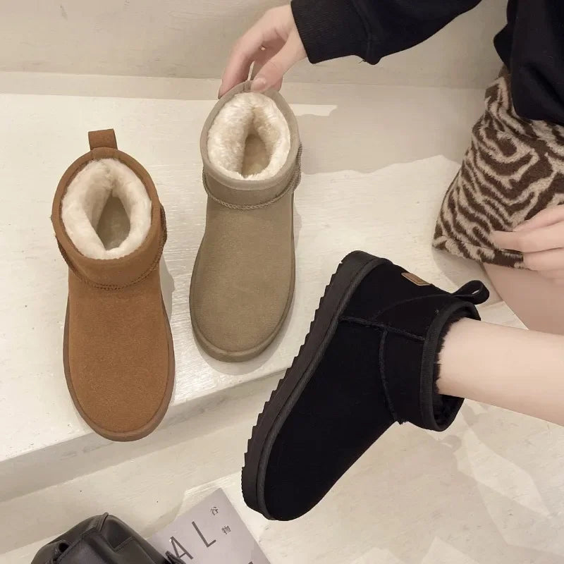 Cozy Suede Winter Ankle Boots