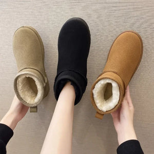 Cozy Suede Winter Ankle Boots